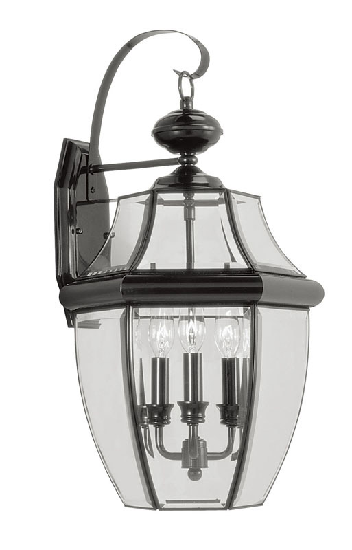 Livex Lighting 2351-04 Monterey 3 Light 23 inch Black Outdoor Wall Lantern