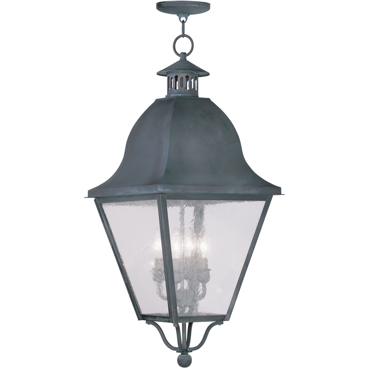 Livex Lighting 2547-61 Amwell 4 Light 13.5 inch Charcoal Outdoor Pendant Lantern
