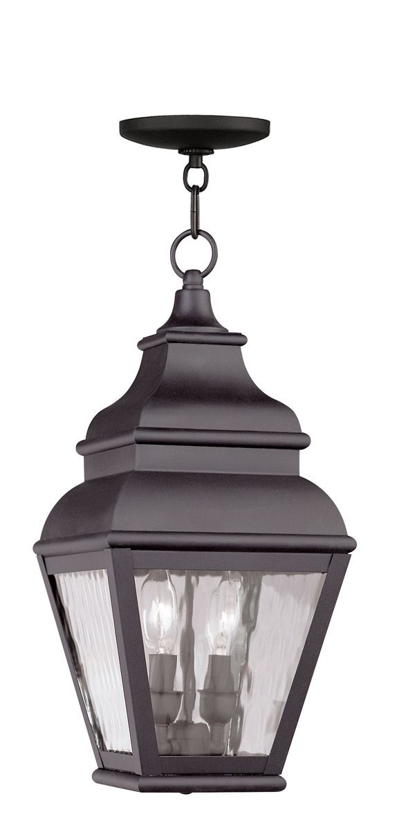 Livex Lighting 2604-07 Exeter 2 Light 8 inch Bronze Outdoor Chain Hang
