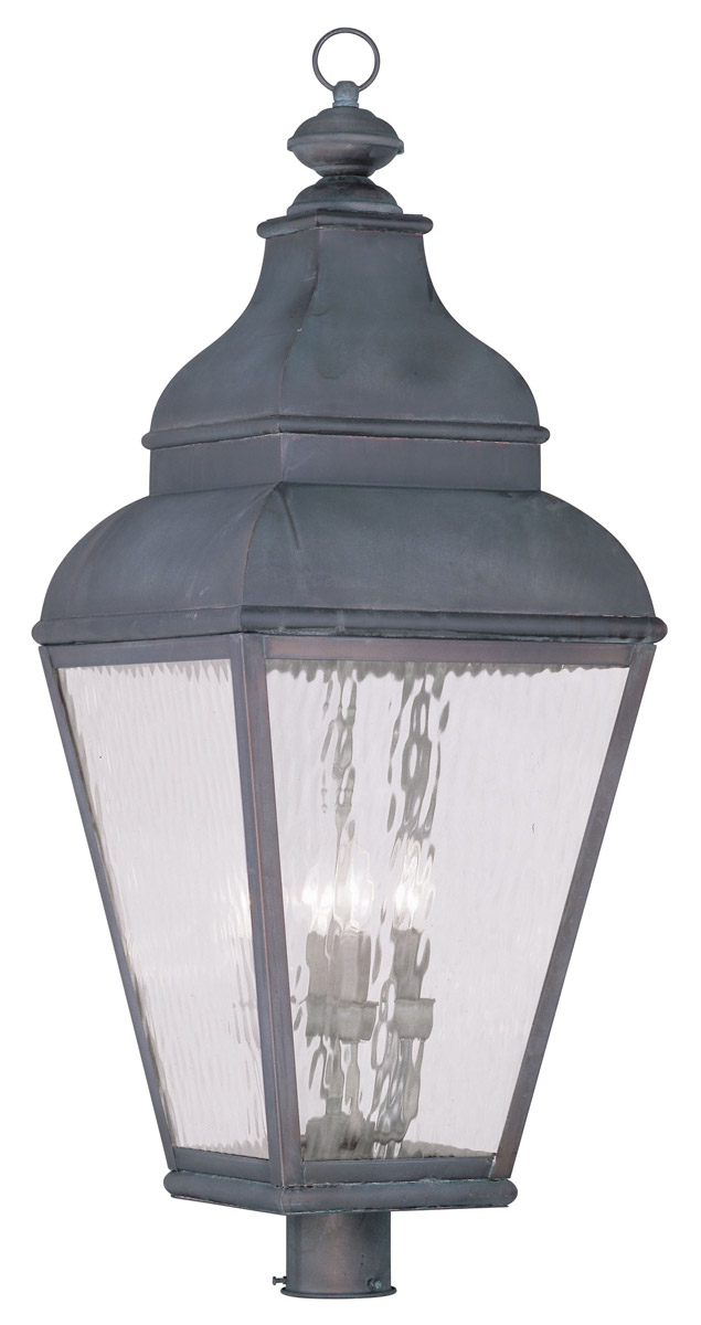 Livex Lighting 2608-61 Exeter 4 Light 38.5 inch Charcoal Extra Large Outdoor Post Top Lantern