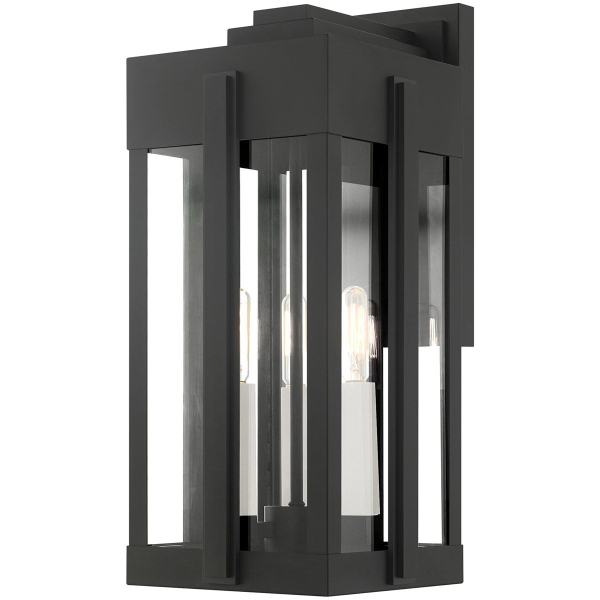 Livex Lighting 2771404 Lexington 3 Light 18 inch Black Medium Outdoor Wall Lantern