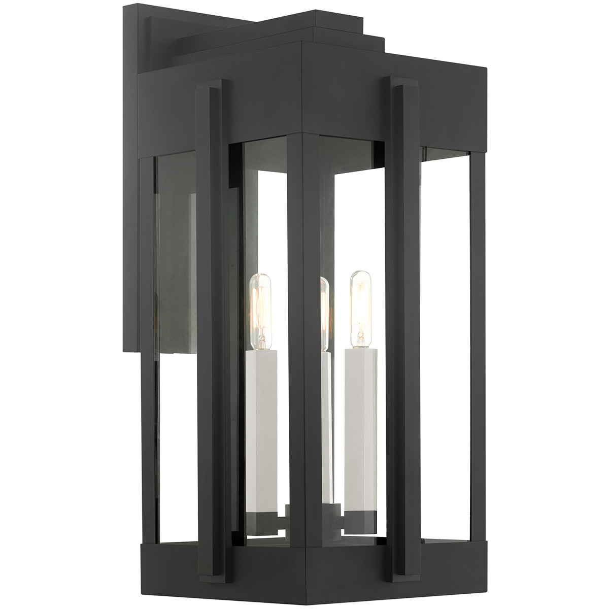 Livex Lighting 2771504 Lexington 3 Light 225 inch Black Large Outdoor Wall Lantern