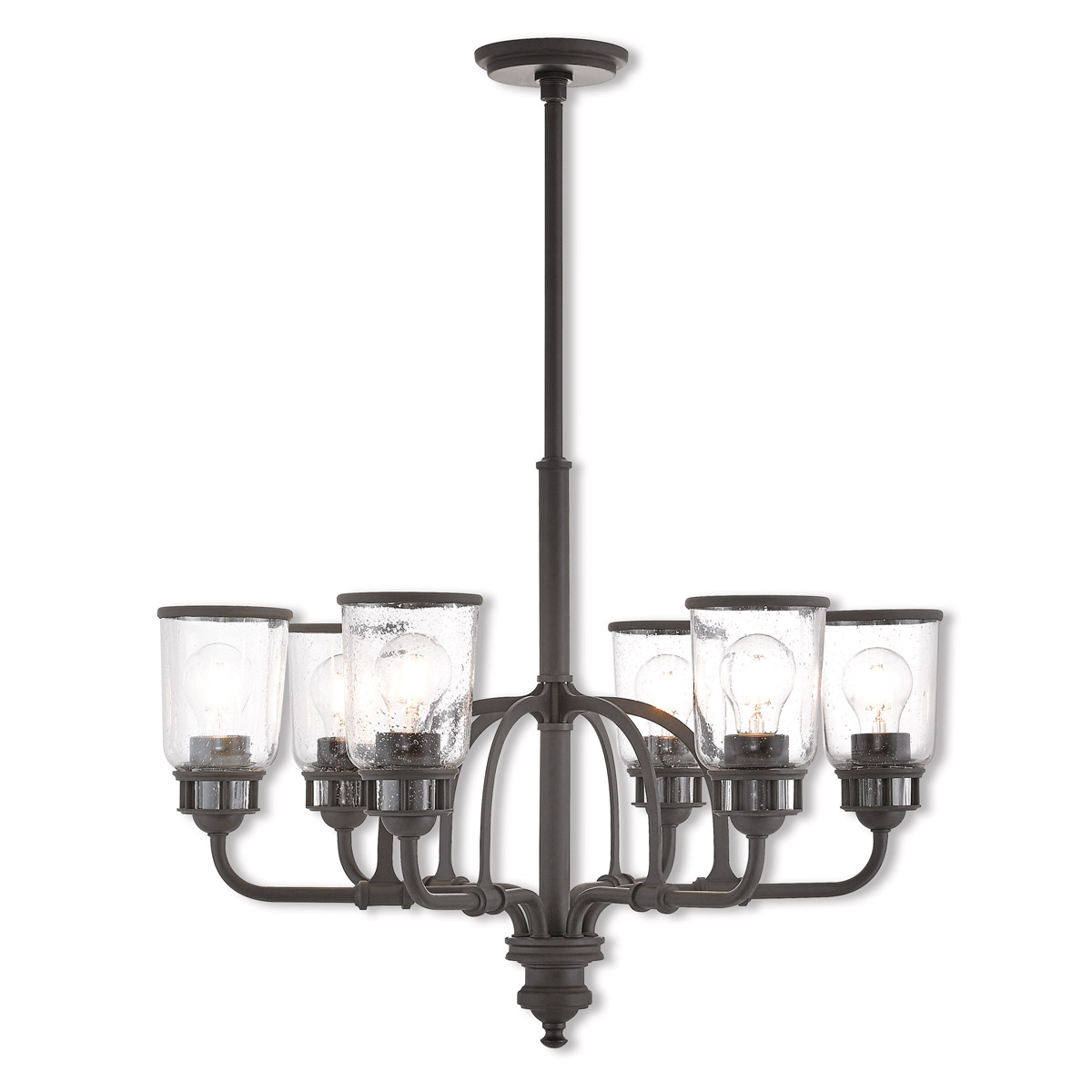 Livex Lighting 40026-07 Lawrenceville 6 Light 26.25 inch Bronze Chandelier Ceiling Light