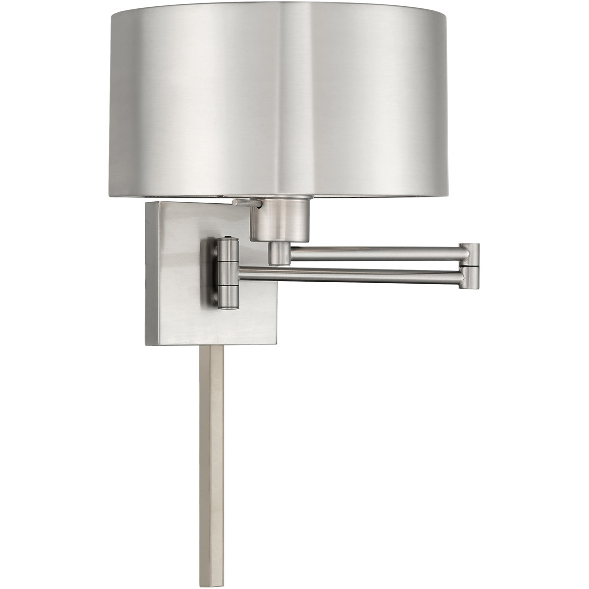 Livex Lighting 40034-91 Allison 24 inch 100.00 watt Brushed Nickel Swing Arm Wall Lamp Wall Light