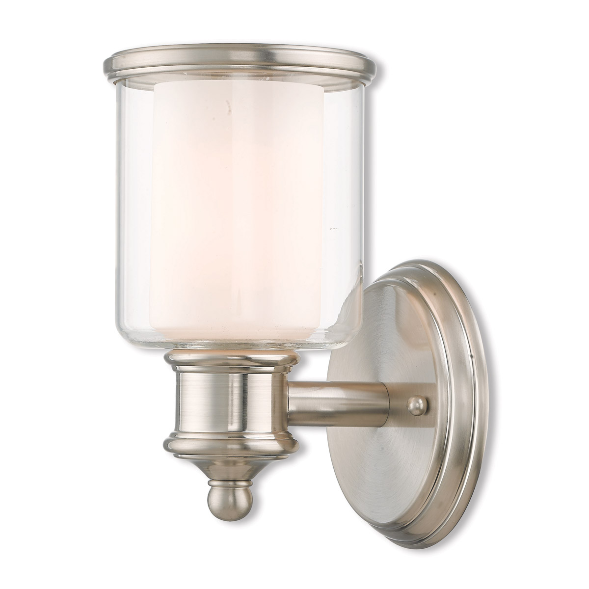 Livex Lighting 40211-91 Middlebush 1 Light 5.5 inch Brushed Nickel Single Sconce Wall Light