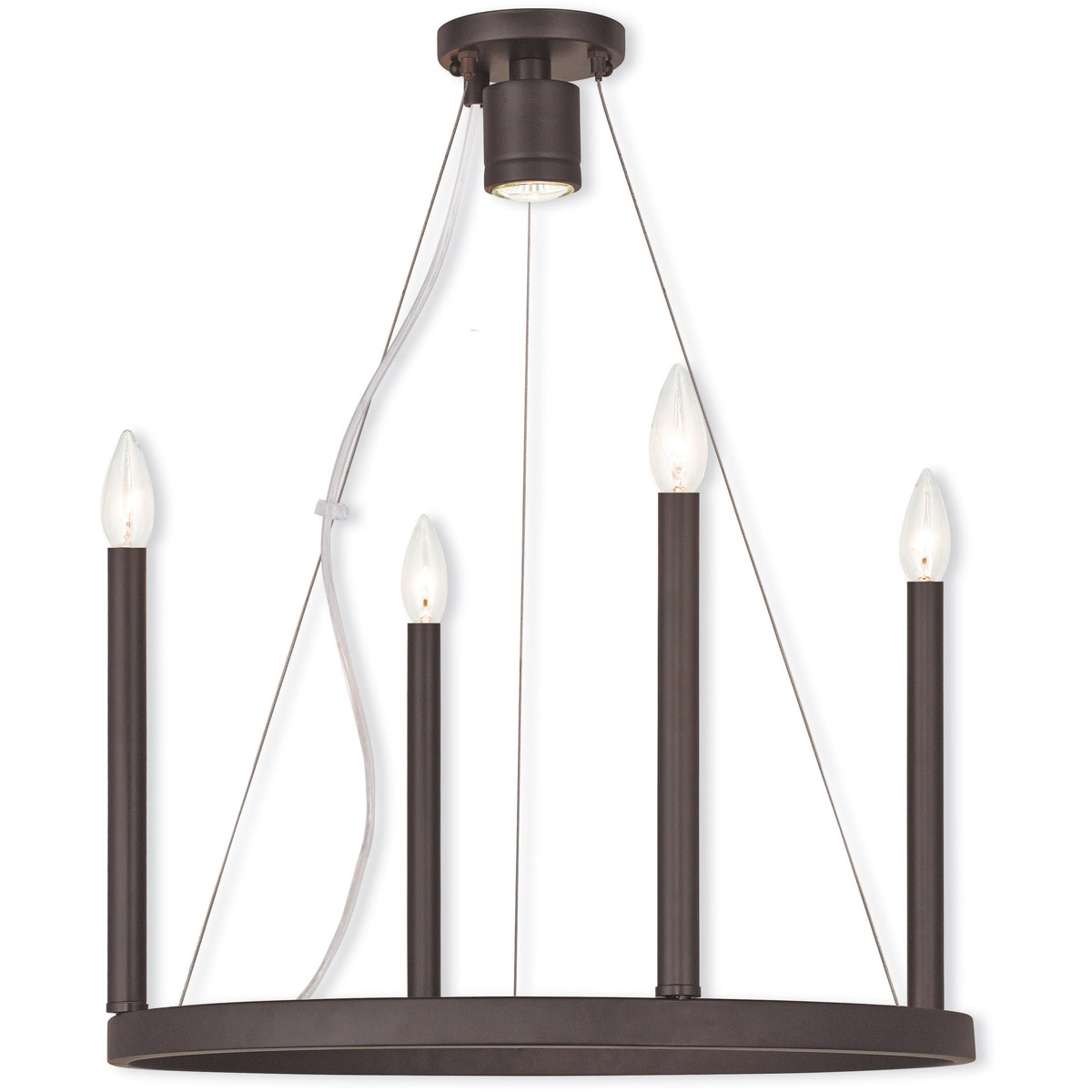 Livex Lighting 40244-07 Alpine 5 Light 20 inch Bronze Chandelier Ceiling Light
