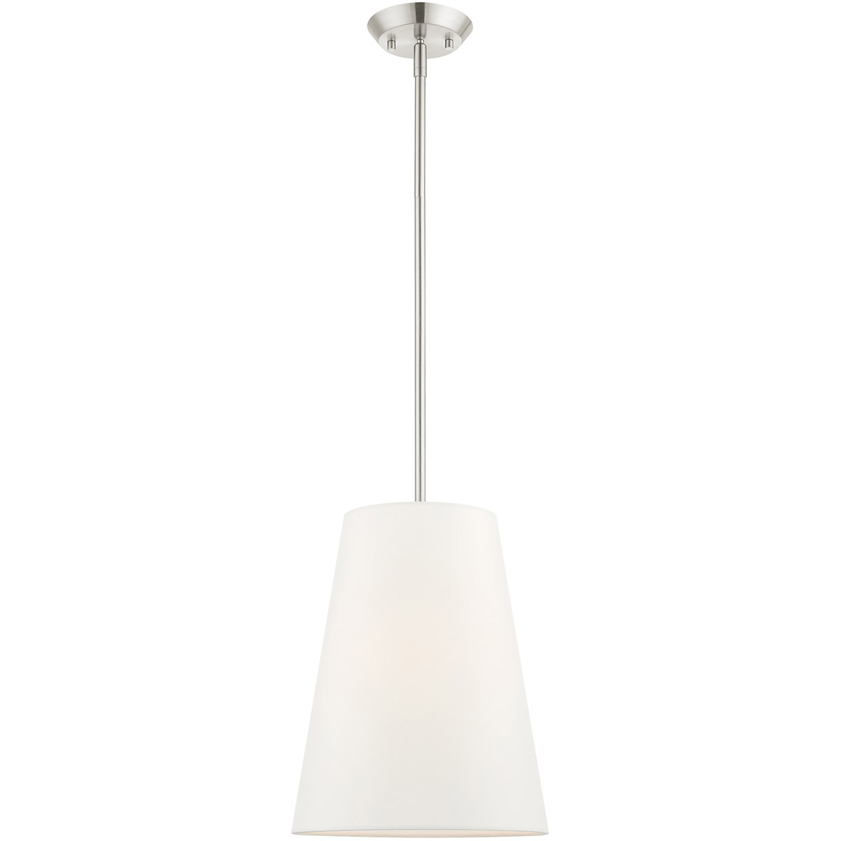 Livex Lighting 40567-91 Prato 1 Light 11 inch Brushed Nickel Single Pendant Ceiling Light