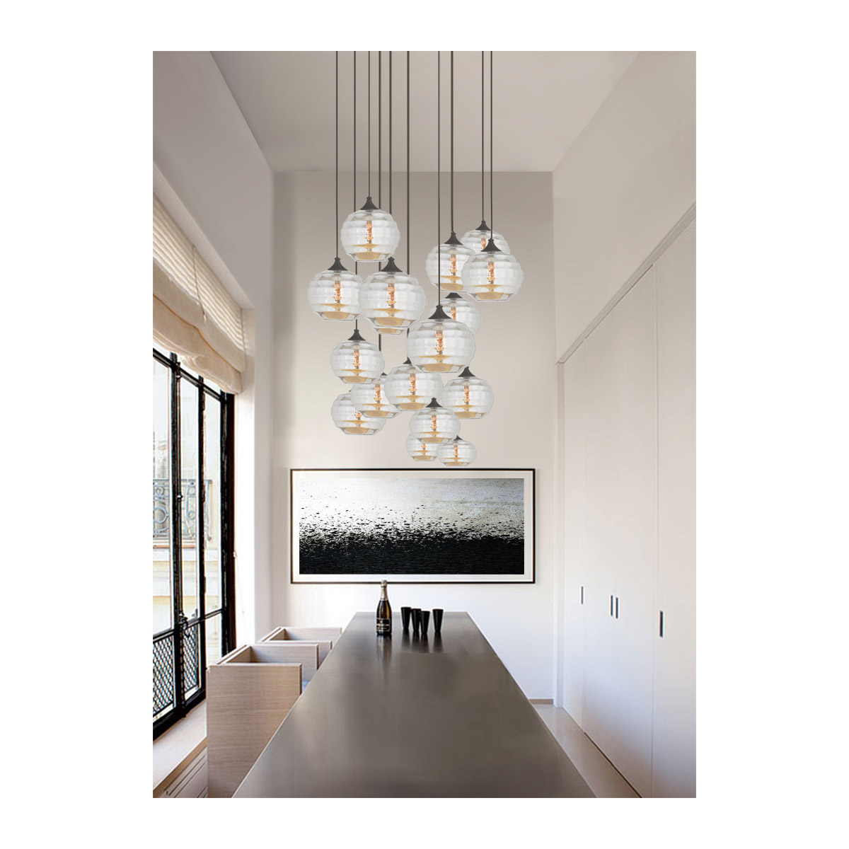 Livex Lighting 40636-92 Art Glass 1 Light 9 inch English Bronze Mini Pendant Ceiling Light