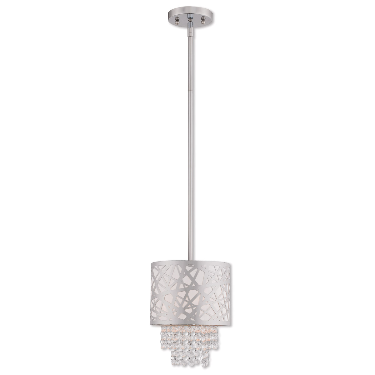 Livex Lighting 40754-05 Allendale 1 Light 8 inch Polished Chrome Single Pendant Ceiling Light