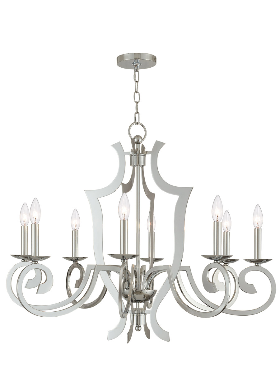 Livex Lighting 41008-05 Aldrich 8 Light 34 inch Polished Chrome Chandelier Ceiling Light