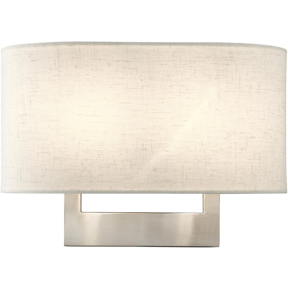 Livex Lighting 42933-91 ADA Wall Sconces 2 Light 13 inch Brushed Nickel ADA Medium ADA Sconce Wall Light, Medium
