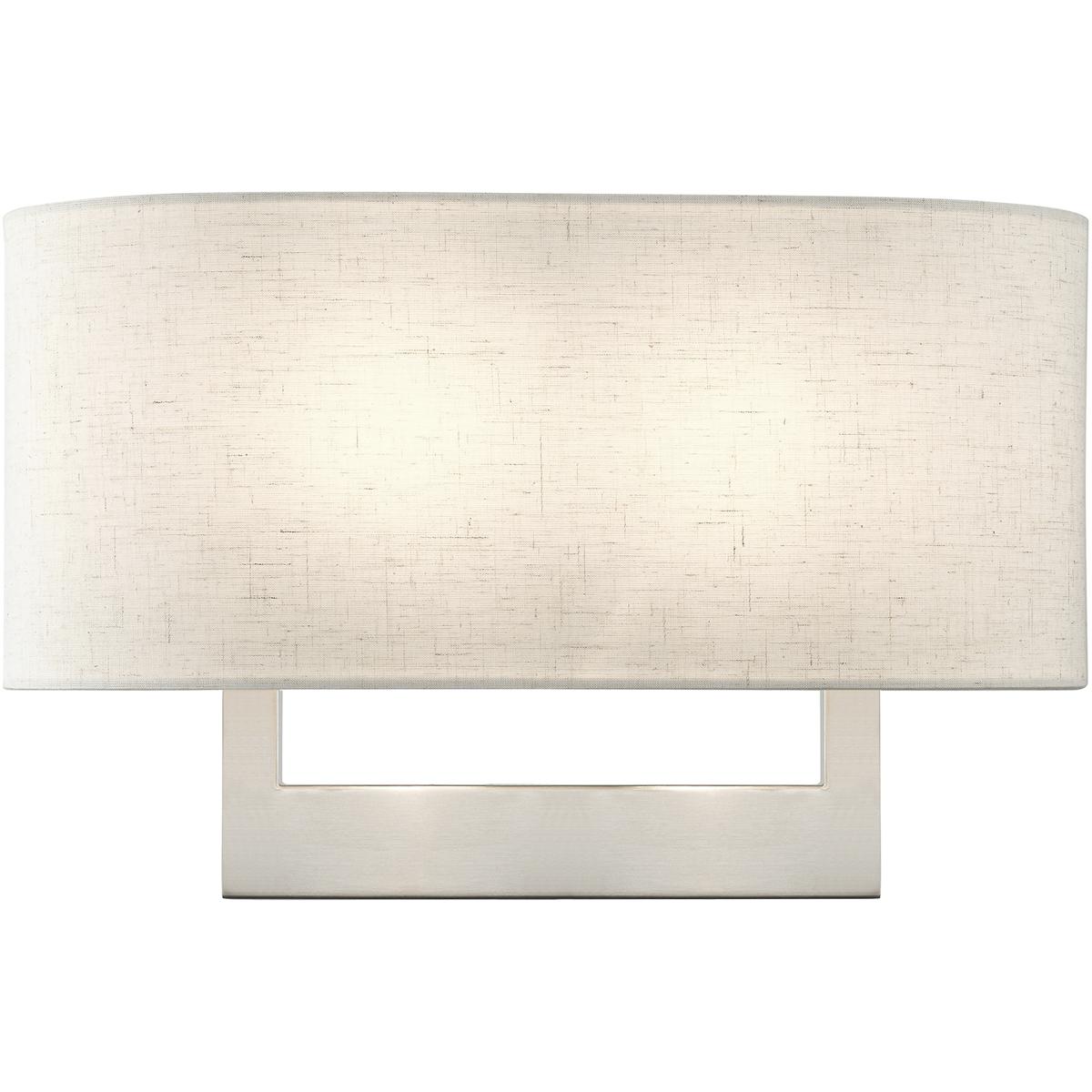 Livex Lighting 42934-91 ADA Wall Sconces 2 Light 15 inch Brushed Nickel ADA Large ADA Sconce Wall Light, Large
