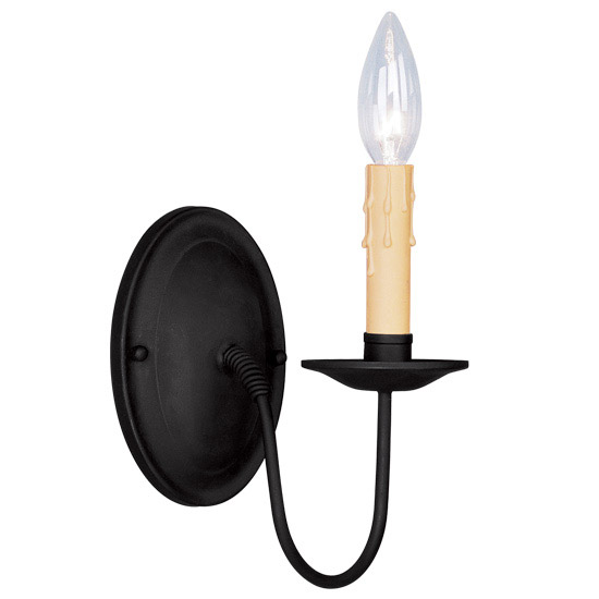 Livex Lighting 4451-04 Heritage 1 Light 4.25 inch Black Single Sconce Wall Light