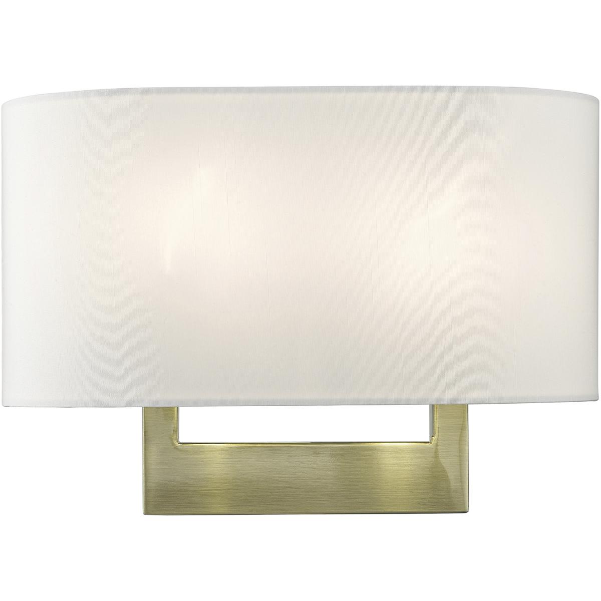 Livex Lighting 45221-01 ADA Wall Sconces 2 Light 13 inch Antique Brass ADA Medium ADA Sconce Wall Light, Medium