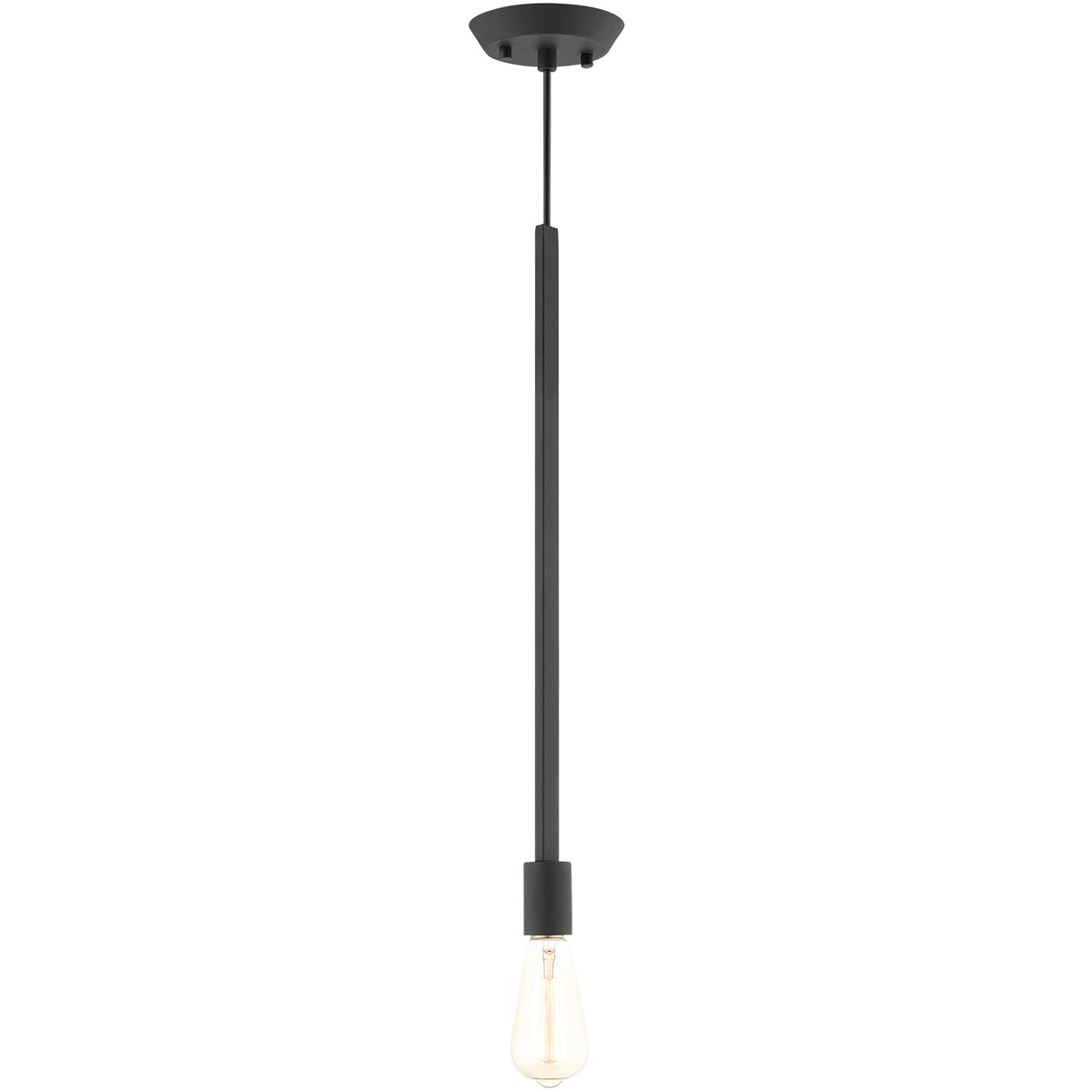 Livex Lighting 45831-04 Prague 1 Light 5.13 inch Black Single Pendant Ceiling Light
