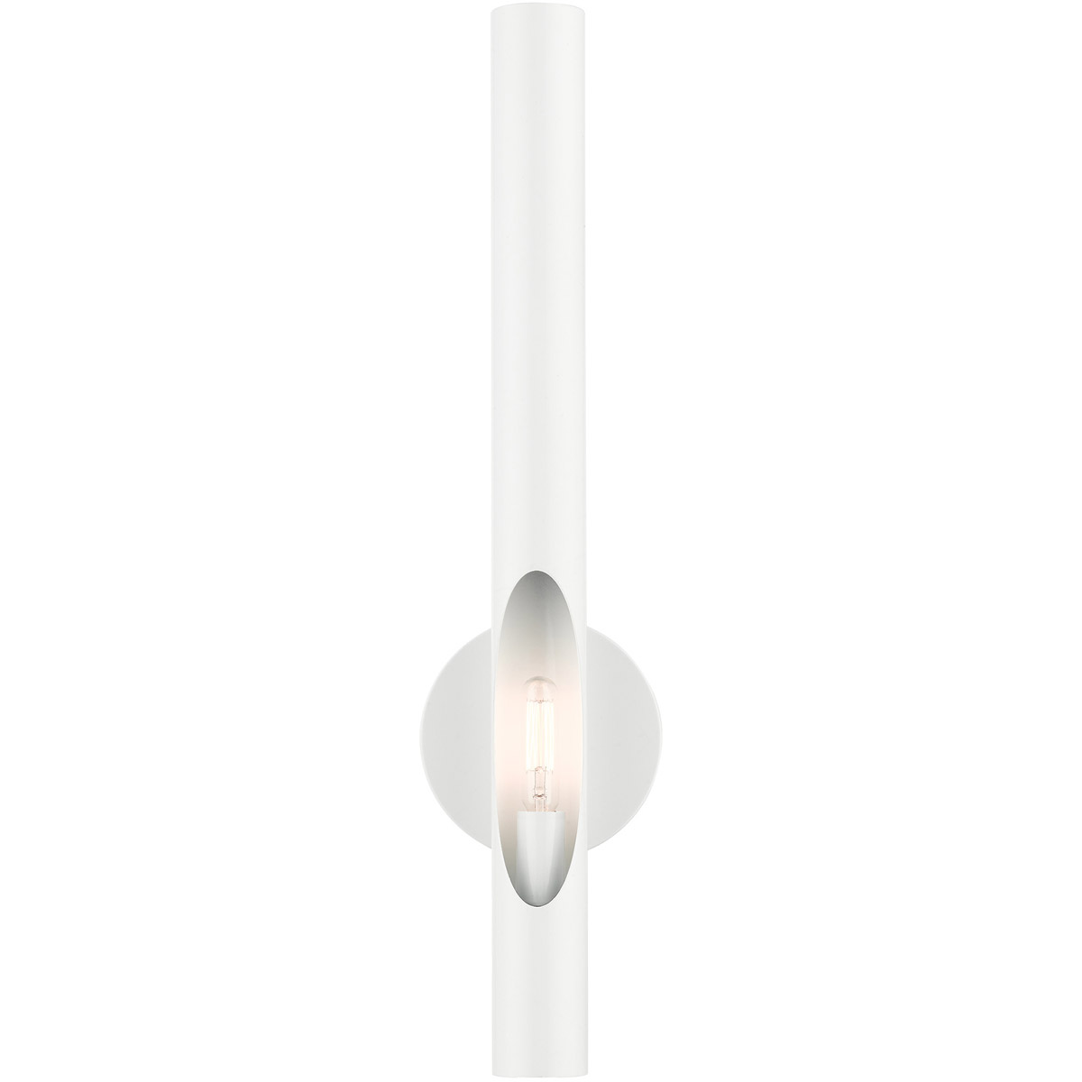 Livex Lighting 45911-69 Acra 1 Light 5.13 inch Shiny White ADA ADA Tall Single Sconce Wall Light