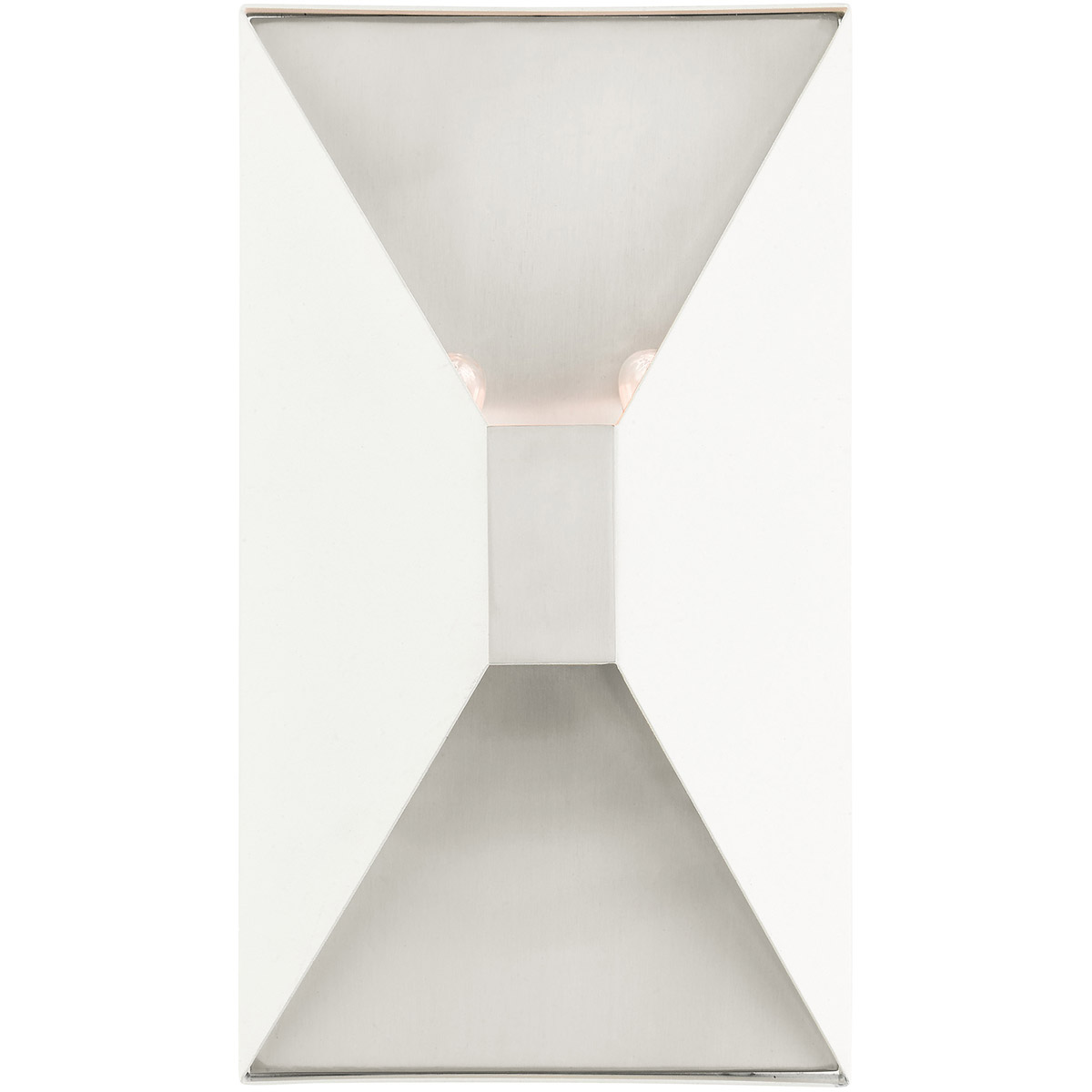 Livex Lighting 46002-13 Lexford 2 Light 7 inch Textured White with Brushed Nickel Finish Accents ADA ADA Sconce Wall Light