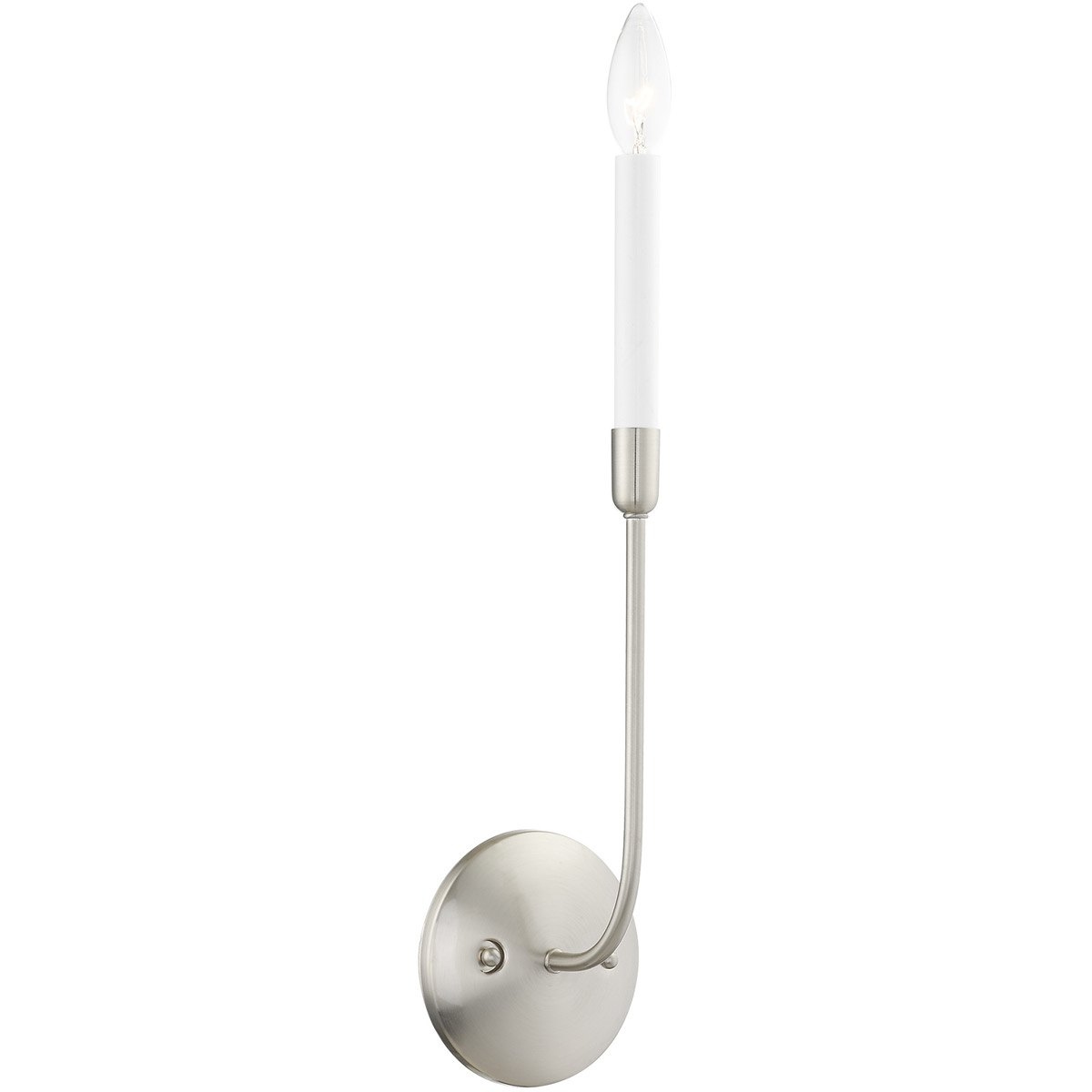 Livex Lighting 46061-91 Clairmont 1 Light 5 inch Brushed Nickel ADA Sconce Wall Light