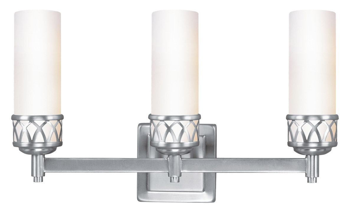 Livex Lighting 4723-91 Westfield 3 Light 17.5 inch Brushed Nickel Bath Vanity Wall Light