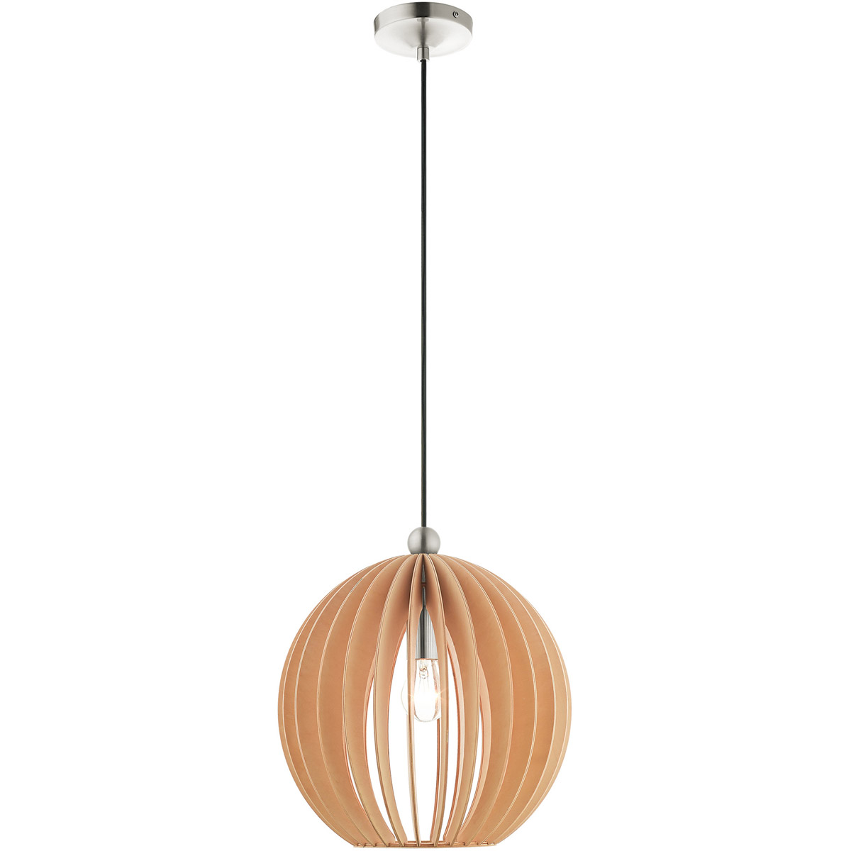 Livex Lighting 49099-91 Pendants 1 Light 13.25 inch Brushed Nickel Pendant Ceiling Light