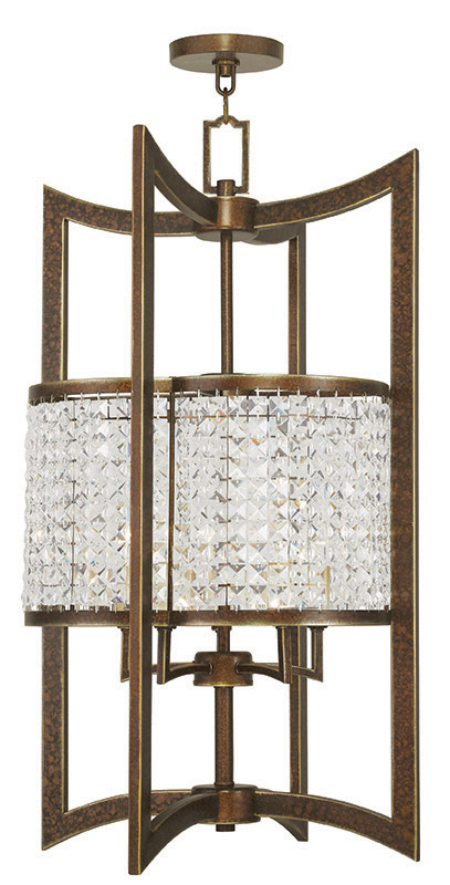 Livex Lighting 50569-64 Grammercy 5 Light 17 inch Hand Painted Palacial Bronze Lantern