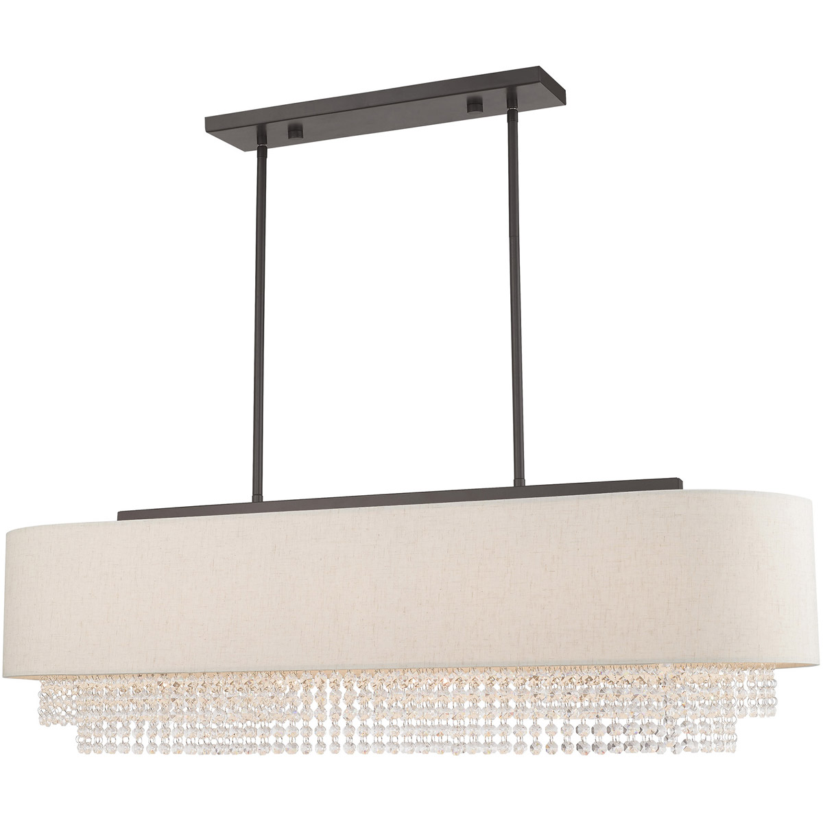 Livex Lighting 5112592 Carlisle 5 Light 41 inch English Bronze Linear Chandelier Ceiling Light