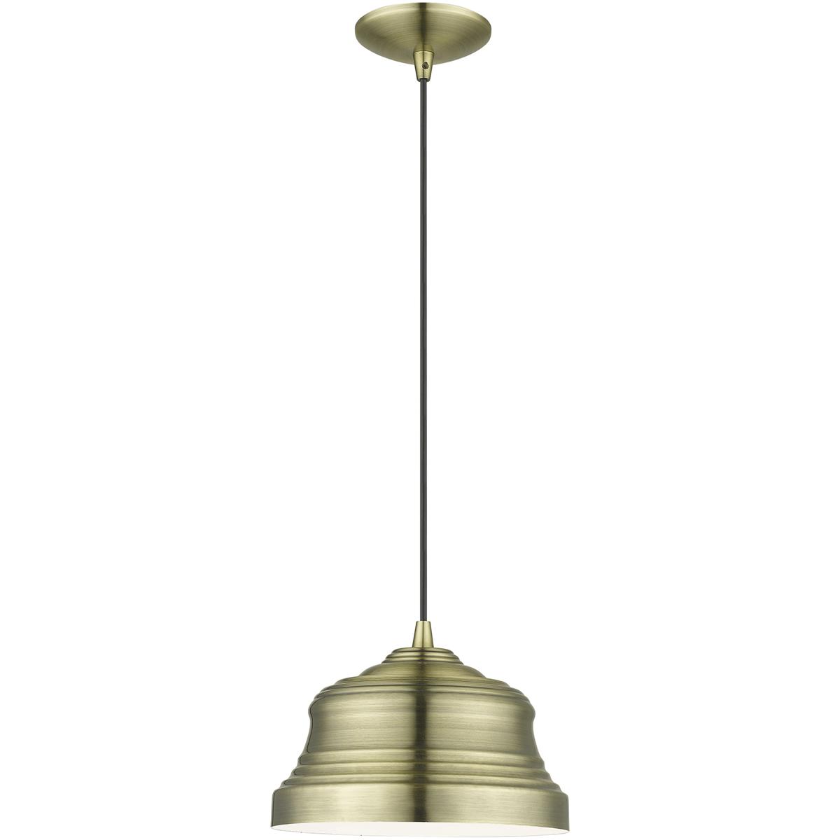 Livex Lighting 55902-01 Endicott 1 Light 10 inch Antique Brass Pendant Ceiling Light