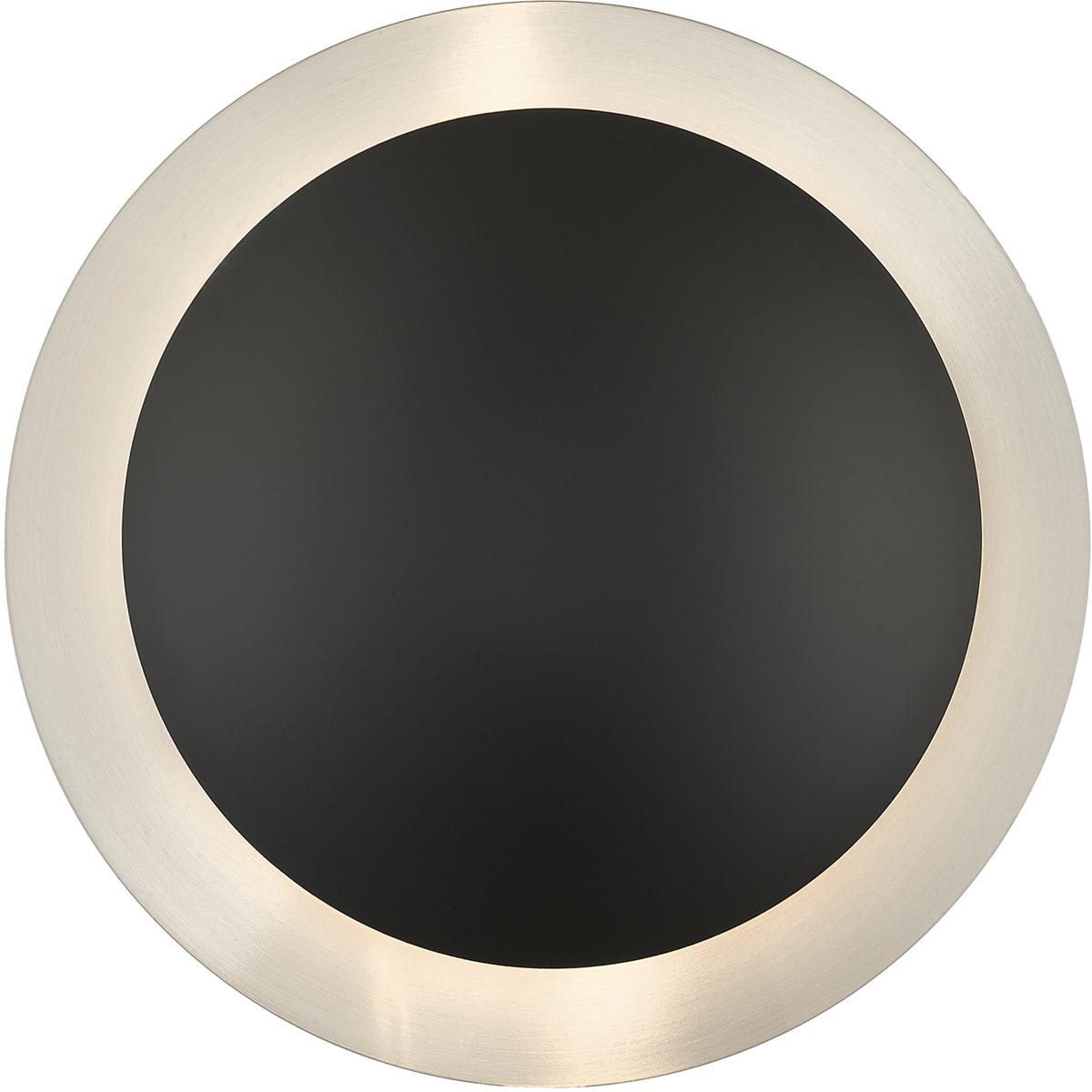 Livex Lighting 56571-04 Ventura 2 Light 11 inch Black with Brushed Nickel Reflector Backplate ADA Medium Semi-Flush/Wall Sconce Wall Light, Medium
