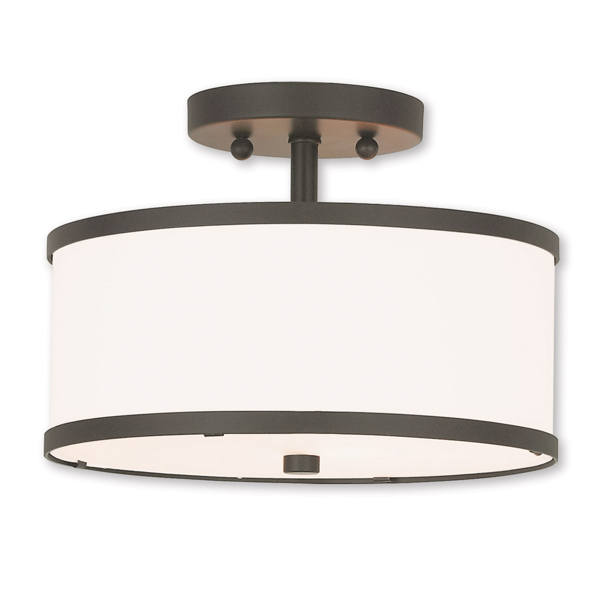 Livex Lighting 62626-07 Park Ridge 2 Light 11 inch Bronze Semi-Flush Mount Ceiling Light