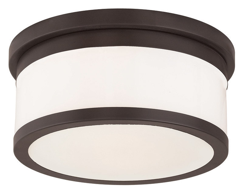 Livex Lighting 65502-07 Stafford 2 Light 11.75 inch Bronze Flush Mount Ceiling Light