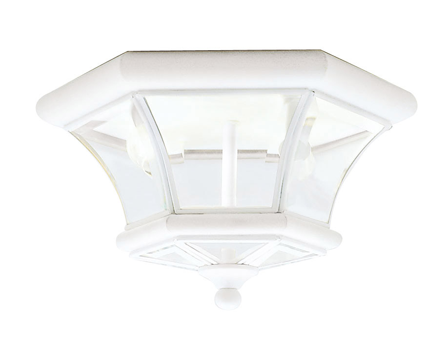 Livex Lighting 705203 Monterey 2 Light 105 inch White Flush Mount Ceiling Light