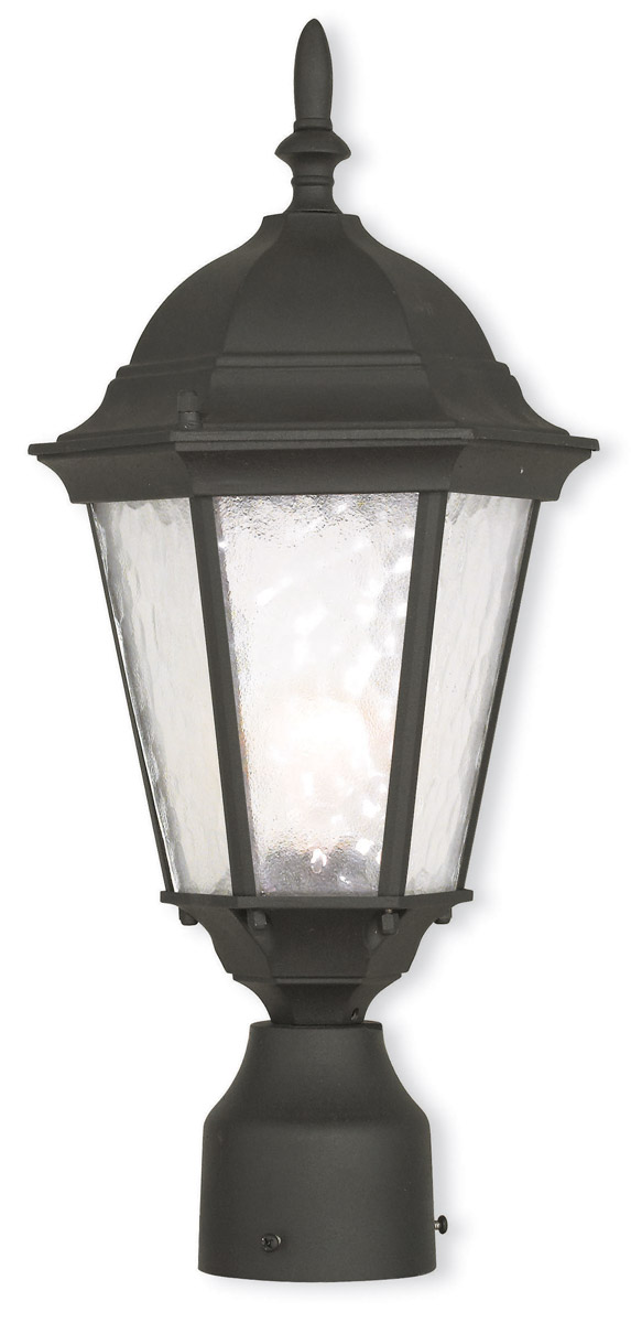 Livex Lighting 7546414 Hamilton 1 Light 18 inch Textured Black Small Outdoor Post Top Lantern