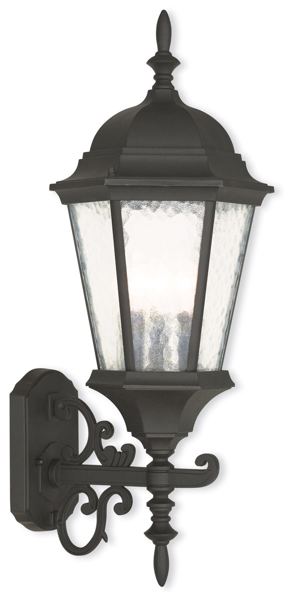 Livex Lighting 7546714 Hamilton 3 Light 245 inch Textured Black Medium Outdoor Wall Lantern