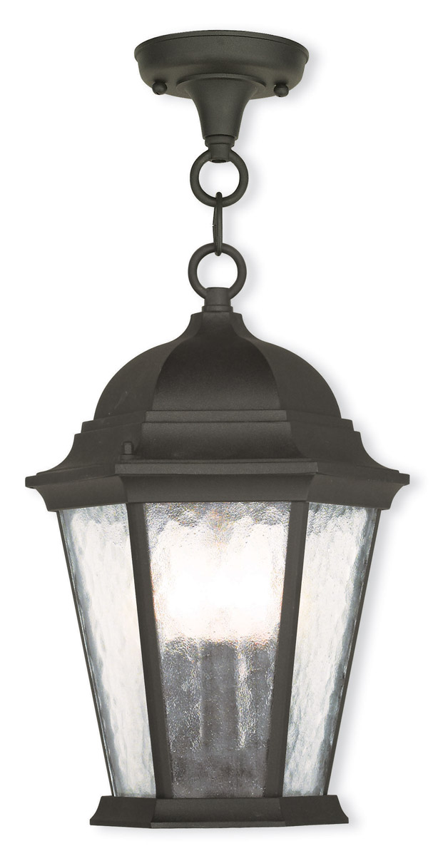 Livex Lighting 7546914 Hamilton 3 Light 95 inch Textured Black Medium Outdoor Pendant Lantern