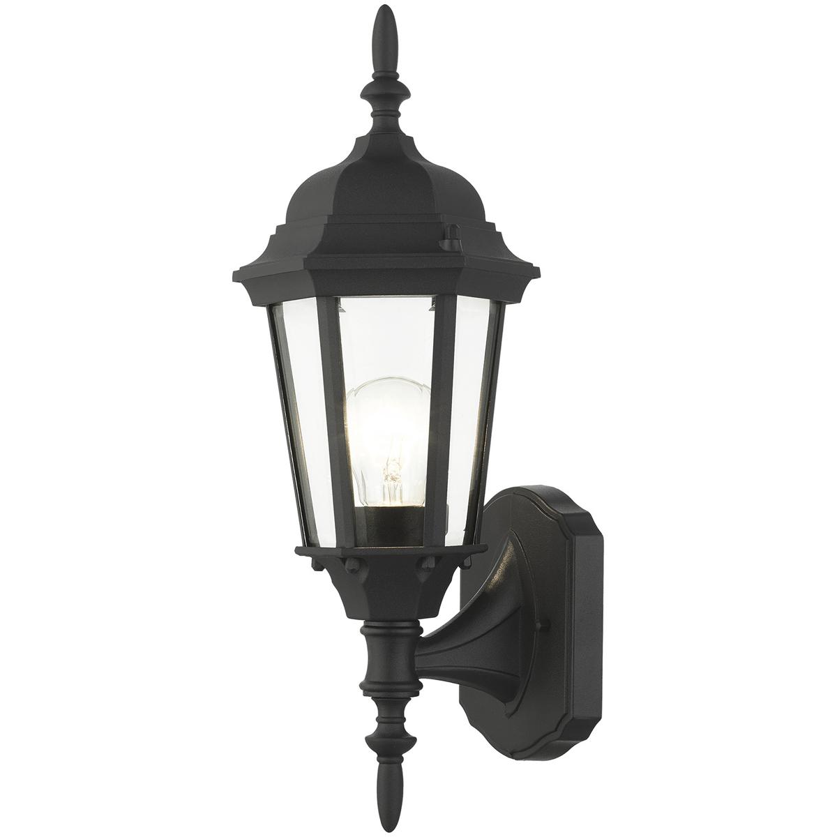 Livex Lighting 755114 Hamilton 1 Light 1725 inch Textured Black Mini  Outdoor Wall Lantern