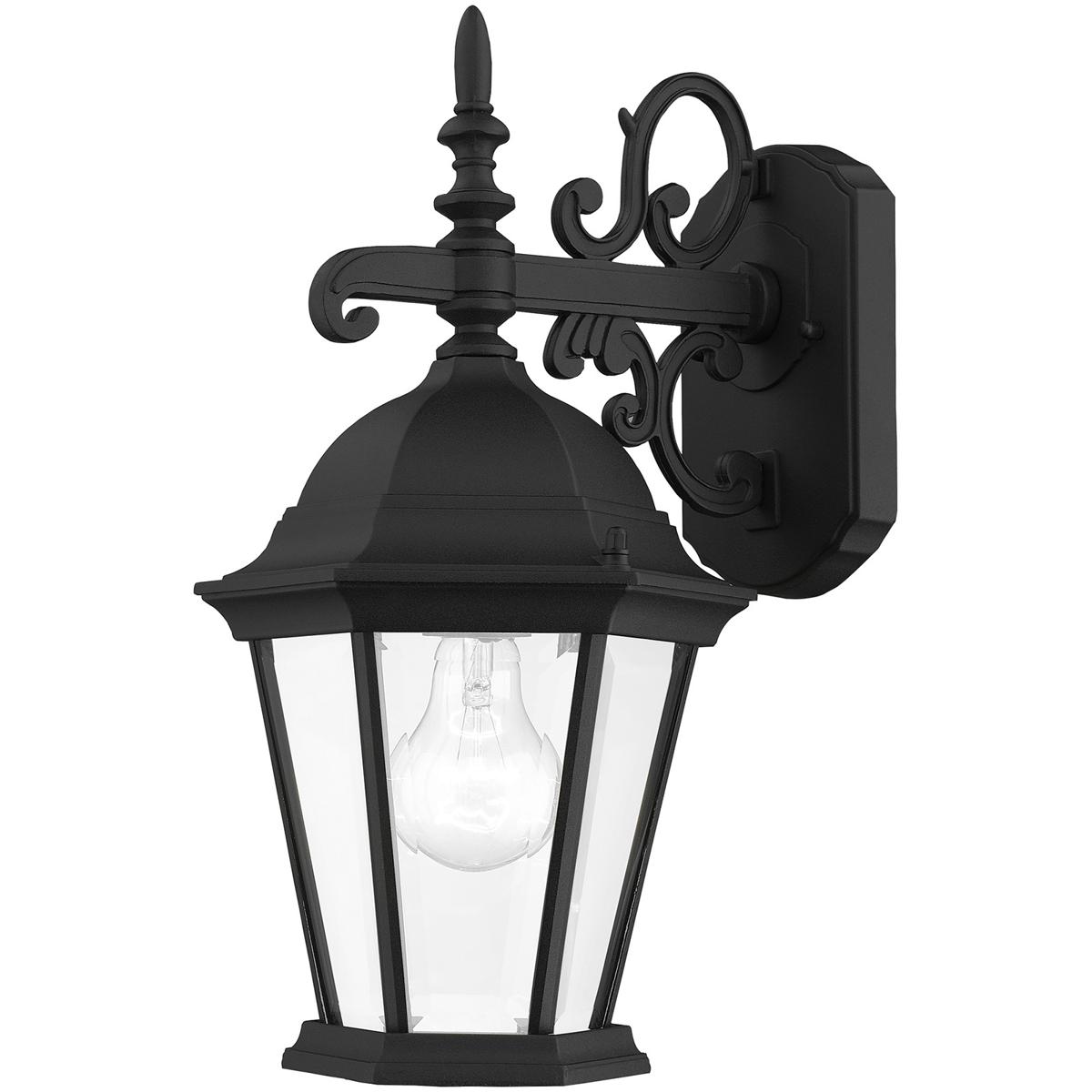 Livex Lighting 755514 Hamilton 1 Light 1525 inch Textured Black Small Outdoor  Wall Lantern