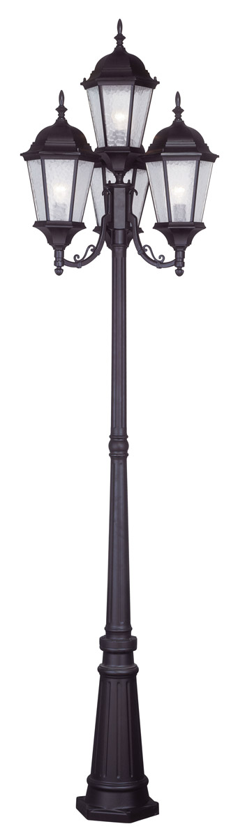 Livex Lighting 755707 Hamilton 4 Light 95 inch Bronze Outdoor 4 Head Post