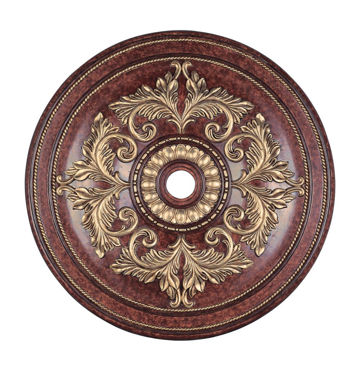 Livex Lighting 8228-63 Versailles Verona Bronze with Aged Gold Leaf Accents Ceiling Medallion