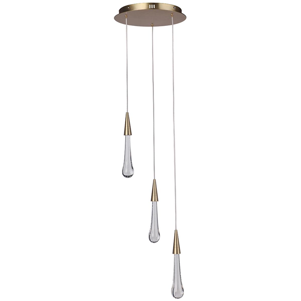 Mariana 470342 Teardrop 11.4 inch Brass Pendant Ceiling Light