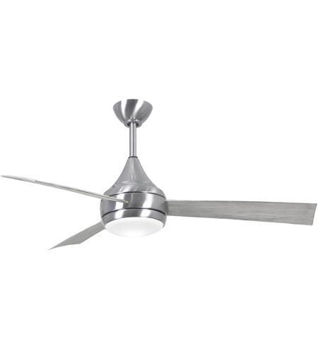 Donaire 52 Inch Marine Grade Brushed Stainless Steel With Barnwood Blades Indoor Outdoor Ceiling Paddle Fan In Barn Wood Tone