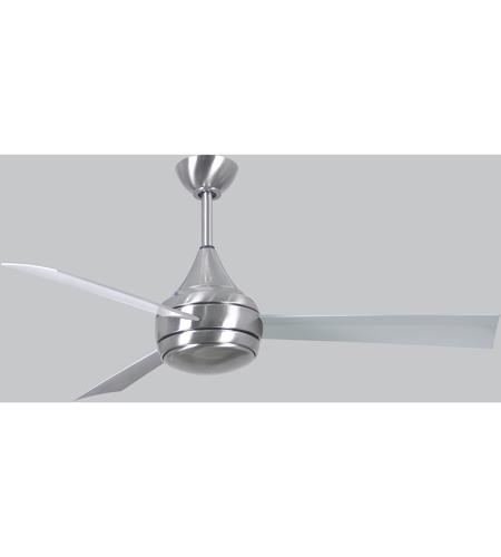 Matthews Fan Co Da Bs Wh Donaire 52 Inch Marine Grade Brushed Stainless Steel With Gloss White Blades Indoor Outdoor Ceiling Paddle Fan