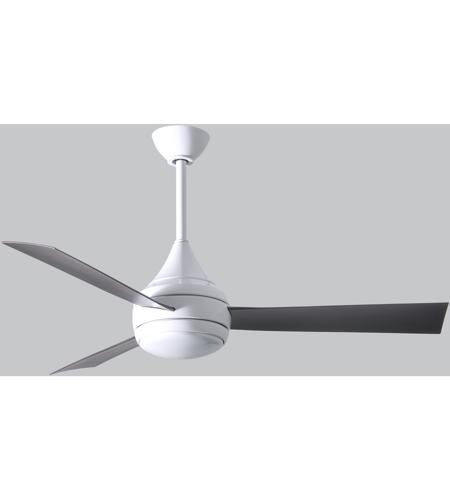 Donaire 52 Inch Gloss White With Brushed Bronze Blades Indoor Outdoor Ceiling Paddle Fan