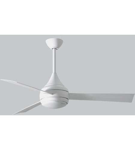 Donaire 52 Inch Gloss White Indoor Outdoor Ceiling Paddle Fan