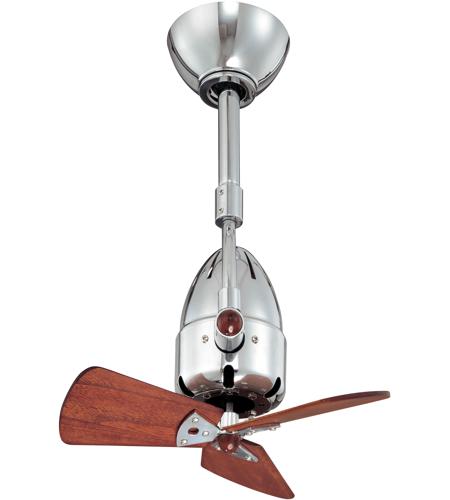 Matthews Fan Co Di Cr Wd Diane 16 Inch Polished Chrome With Mahogany Blades Indoor Outdoor Ceiling Fan