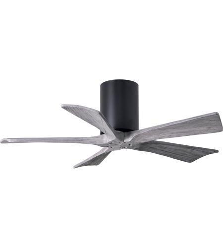Matthews Fan Co Ir5h Bk Bw 42 Irene 5h 42 Inch Matte Black With Barn Wood Tone Blades Indoor Outdoor Ceiling Paddle Fan Flush Mounted
