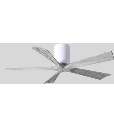 Matthews Fan Co Ir5h Wh Bw 52 Irene 5h 52 Inch Gloss White With Barn Wood Tone Blades Indoor Outdoor Ceiling Paddle Fan Flush Mounted