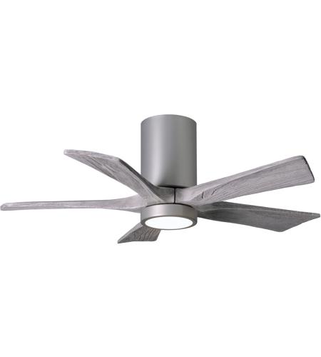 Matthews Fan Co Ir5hlk Bn Bw 42 Irene 5hlk 42 Inch Brushed Nickel With Barn Wood Tone Blades Indoor Outdoor Ceiling Paddle Fan Flush Mounted