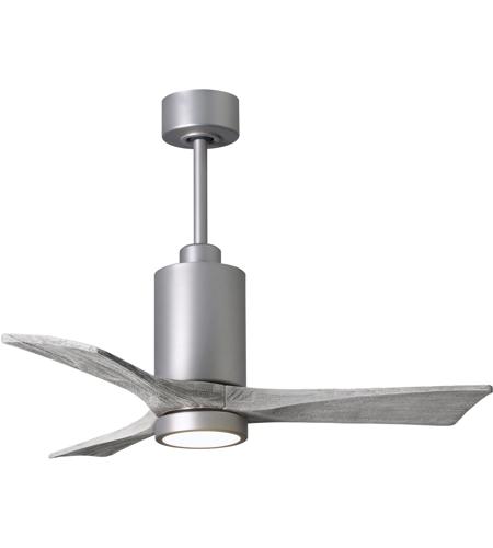 Matthews Fan Co Pa3 Bn Bw 42 Patricia 3 42 Inch Brushed Nickel With Barn Wood Tone Blades Indoor Outdoor Ceiling Paddle Fan