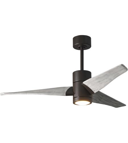 Super Janet 52 Inch Textured Bronze With Barn Wood Tone Blades Indoor Outdoor Ceiling Paddle Fan