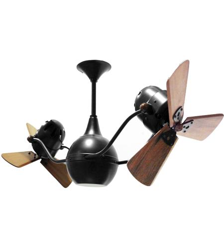 Vent Bettina 42 Inch Matte Black With Mahogany Blades Indoor Outdoor Ceiling Fan